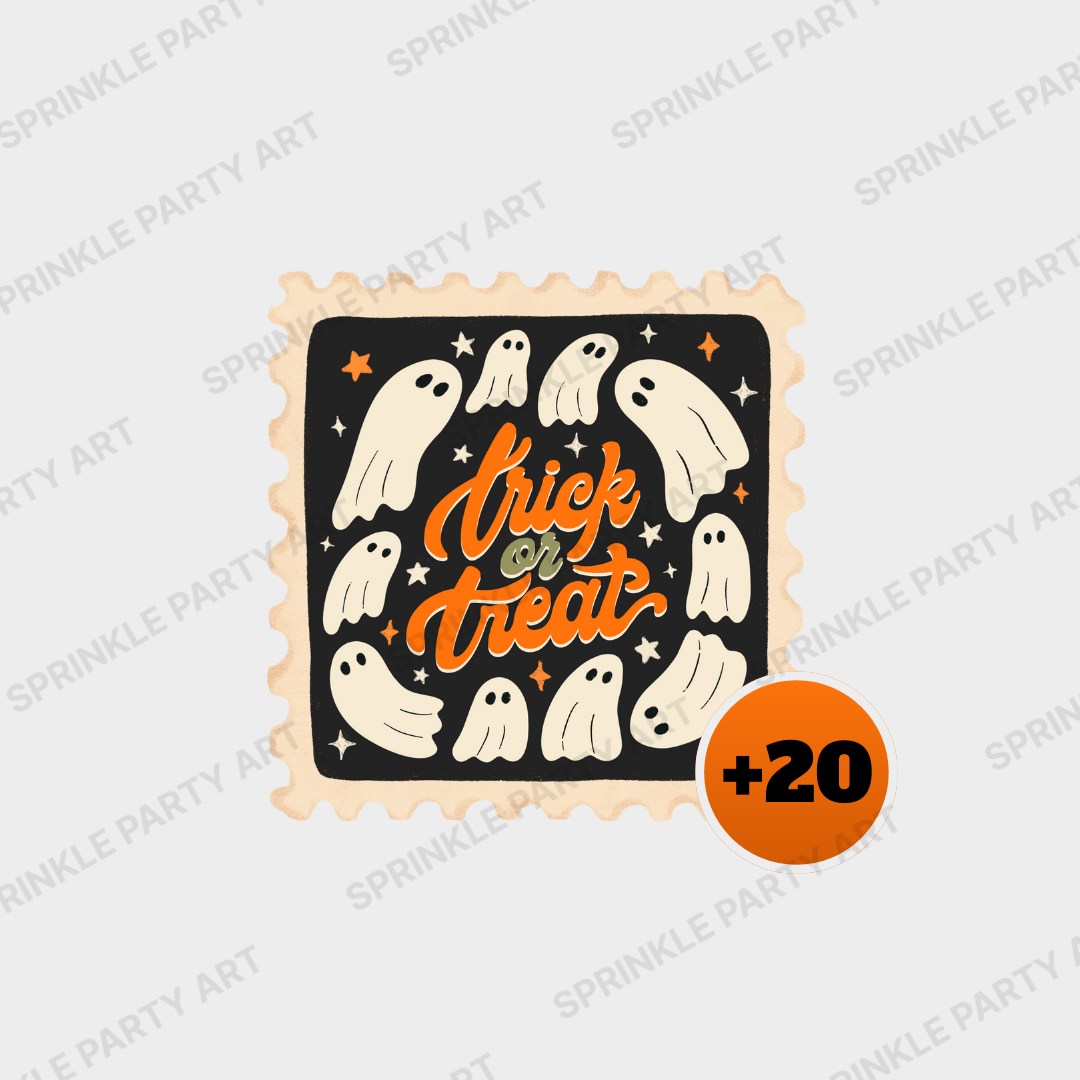 [DIGITAL] Vintage Halloween Stamps Clipart Bundle