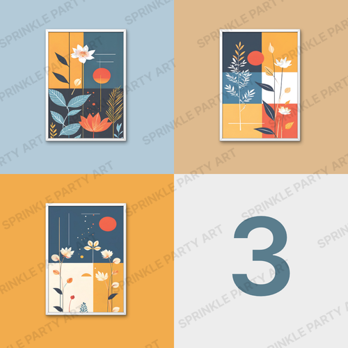 [DIGITAL] Floral Boho Modern Poster Wall Art