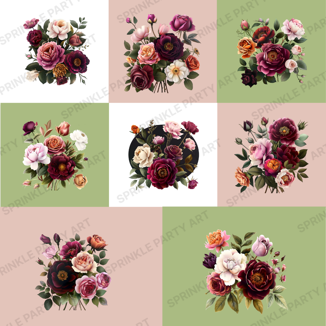 [DIGITAL] Whispering Petals Flower Clip Art